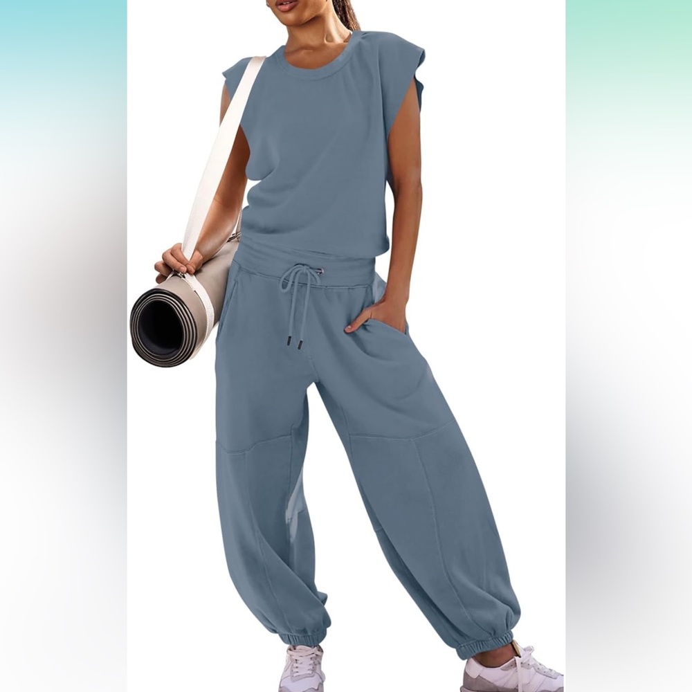 Lamissche Oversized Open Back Jogger Jumpsuit in Blue • S